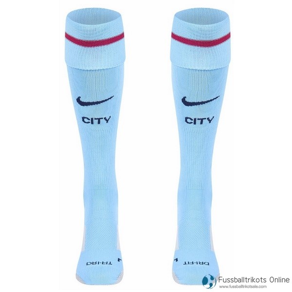 Manchester City Socken Heim 2017-18 Fussballtrikots Günstig